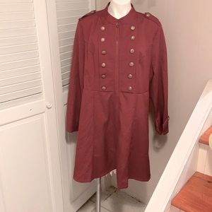 Women's Double-Breasted Mauve Trench Coat